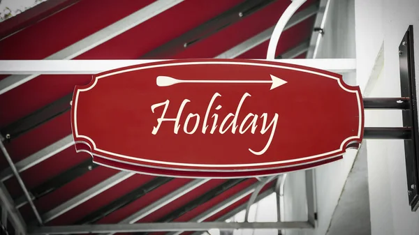Street Sign to Holiday — Stock Photo, Image