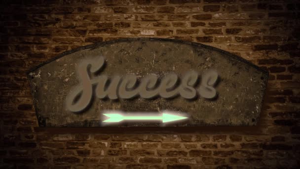 Street Sign Strada Successo — Video Stock