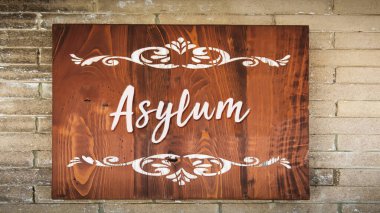 Sığınma sokak tabelası