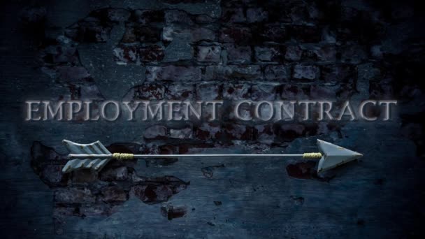 Street Sign Way Employment Contract — Stock Video