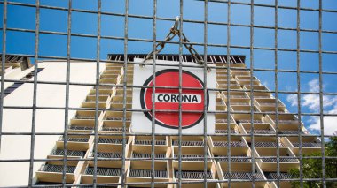 Sokak İşareti Virüse Karşı Karantina Yolu