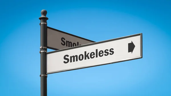 Ulice Podepsání Směru Smokeu — Stock fotografie