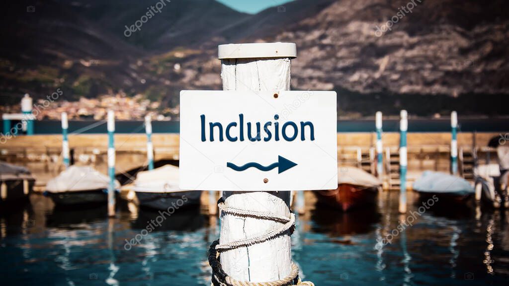 Street Sign the Direction Way to Inclusion