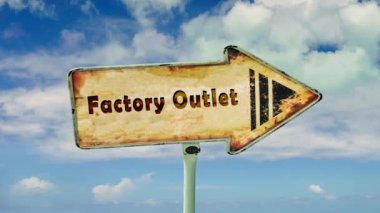 Sokak Tabelafabrika Outlet için Yol