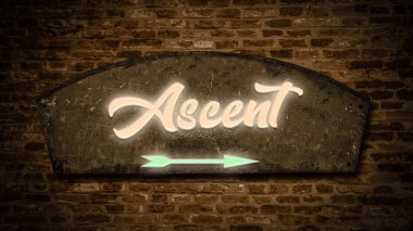 Sokak İşareti Tırmanış a yöne Doğru Yol