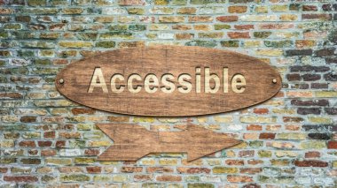 Sokak İşareti Yön Yolu Erişilebilir