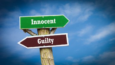 Sokak İmza Suçsuz karşı Guilty Için Yön Yolu