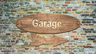 Sokak Işareti garaj yönü yol