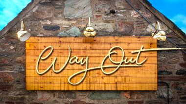 Sokak çıkış yolu yön Işareti