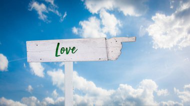 Sokak yön Işareti aşk yol