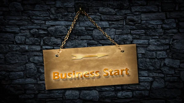 Вуличний Знак Шлях Business Start — стокове фото