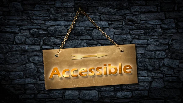 Street Sign Direction Way Accessible — Stock Photo, Image