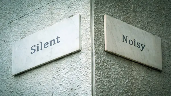 Sokak Imza yön yol Silent VERSUS gürültülü