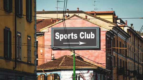 Utca Jel Irány Sports Club — Stock Fotó