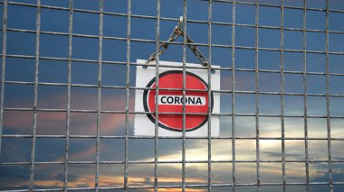 Sokak İşareti Virüse Karşı Karantina Yolu