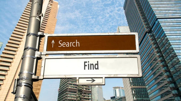 Street Sign Direction Way Find Search — Stock Photo, Image