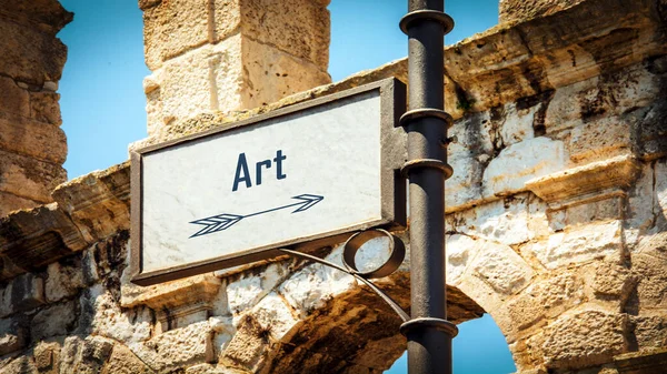 Street Sign Direzione Arte — Foto Stock