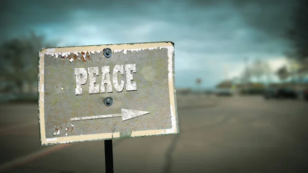 街道签署和平之路 — 图库照片