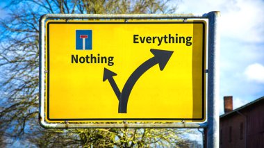 Street Sign her şeye karşı her şey için yön yolu