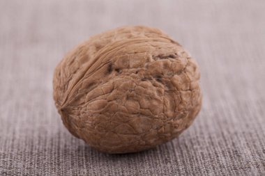 Ceviz Tekstil zemin üzerine yakın çekim