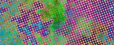 Çok renkli grunge noktalar noktalı resim arka plan. Baskı öncesi, Dtp, çizgi romanlar, poster için arka plan. Pop art stil şablonu.