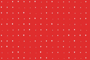 Kırmızı Arkaplanda Soyut Beyaz Kalpler