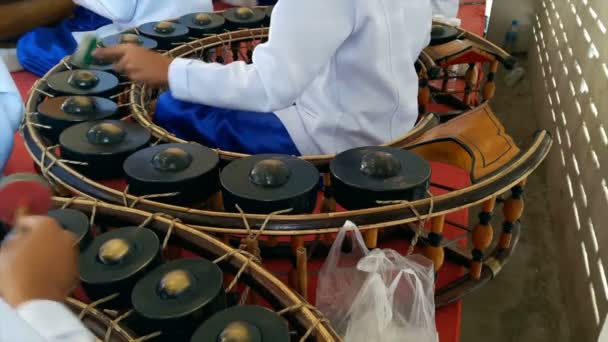 Musikerna Spelar Lokala Instrument — Stockvideo