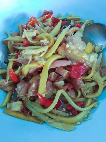 Тайская Еда Тарелке — стоковое фото