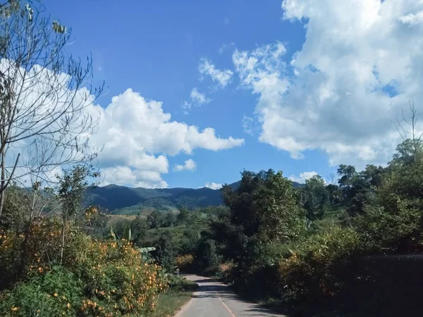 Strada Tortuosa Sulla Montagna — Foto Stock