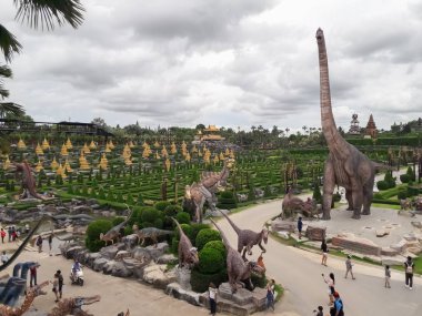 Chonburi/Tayland-13 Haziran 2018:Nong Nooch Garden Tayland'daki turistik mekanlar