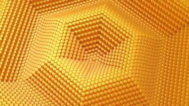 Altıgen yanarak bahislerin doğru bir dalga oluşur. Soyut arka plan, 2 1, döngü, 4 k, oluşturulan 3d animasyon