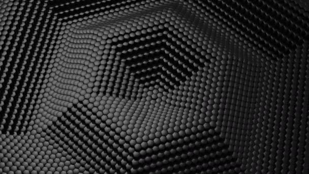 Šestiúhelníky Tvořil Vlnu Abstraktní Pozadí Loop Vytvořené Animace — Stock video