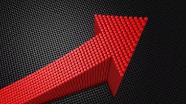 Silindir bir ok kurdu. Siyah arka plan, 4 k, oluşturulan 3 1, 3d animasyon