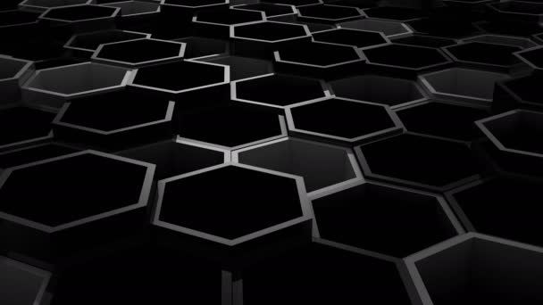 Contexte Des Hexagones Fond Abstrait Boucle Créé Animation — Video