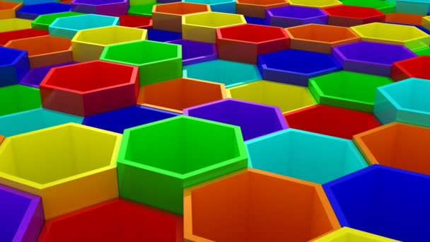 Background Hexagons Abstract Background Loop Created Animation — Stock Video