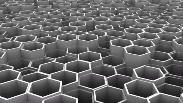 Contexte Des Hexagones Fond Abstrait Boucle Créé Animation — Video