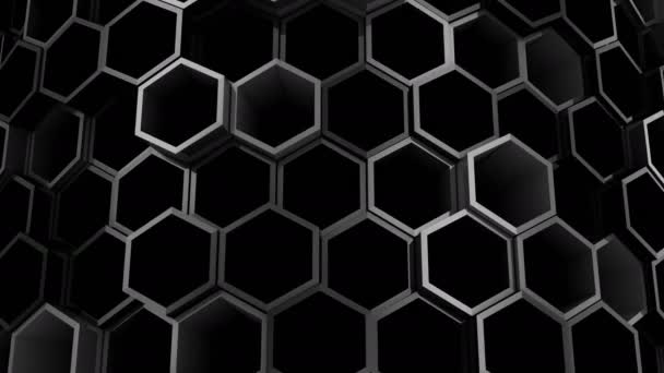 Фоне Шестиугольников Абстрактный Фон Loop Созданная Анимация — стоковое видео