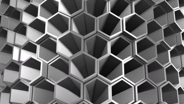 Contexte Des Hexagones Fond Abstrait Boucle Créé Animation — Video