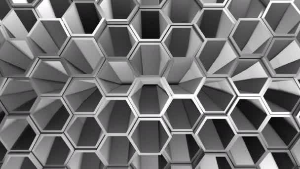 Background Hexagons Abstract Background Loop Created Animation — Stock Video