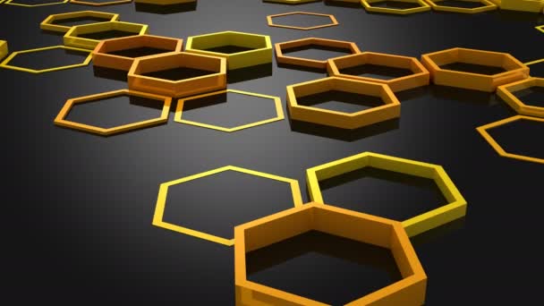 Background Hexagons Abstract Background Loop Created Animation — Stock Video