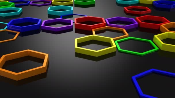 Background Hexagons Abstract Background Loop Created Animation — Stock Video