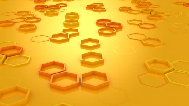 Background Hexagons Abstract Background Loop Created Animation — Stock Video