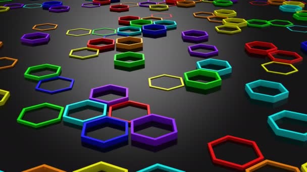 Background Hexagons Abstract Background Loop Created Animation — Stock Video