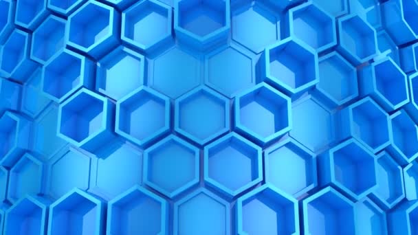 Background Hexagons Abstract Background Loop Created Animation — Stock Video