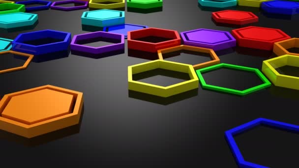 Background Hexagons Abstract Background Loop Created Animation — Stock Video