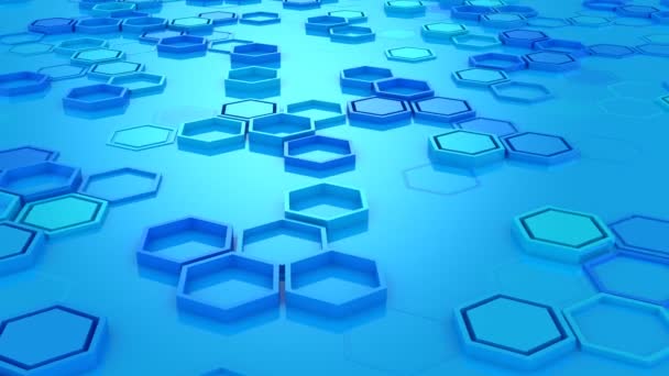 Contexte des hexagones. Fond abstrait, boucle 2 en 1, créé en 4K, animation 3d 