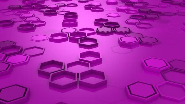 Background Hexagons Abstract Background Loop Created Animation — Stock Video