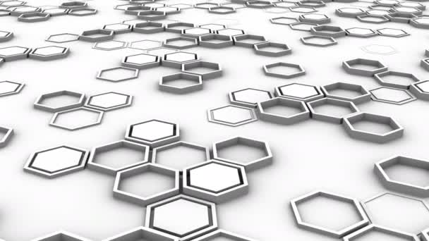 Background Hexagons Abstract Background Loop Created Animation — Stock Video