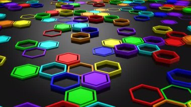 Altıgen yanarak bahislerin doğru arka plan. Arka plan, loop, 4 k, oluşturulan 3d animasyon