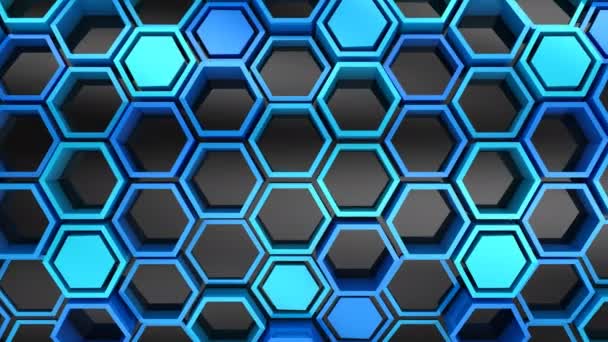 Background Hexagons Abstract Background Loop Created Animation — Stock Video